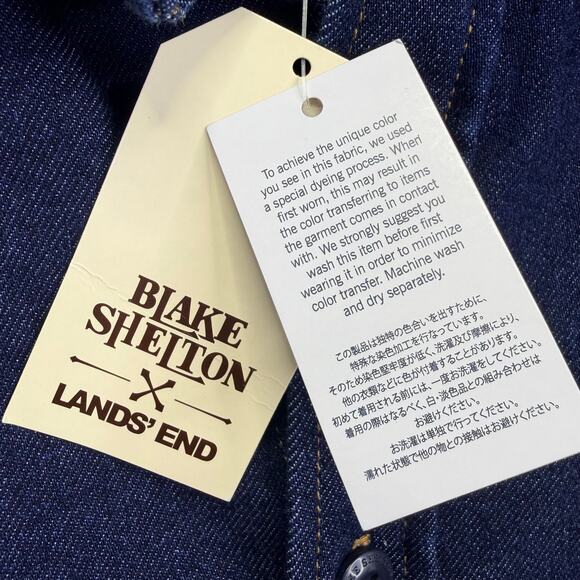 Blake Shelton Lands End Mens Denim Button Up Shirt 3XL Shacket Western Heritage - Picture 4 of 10